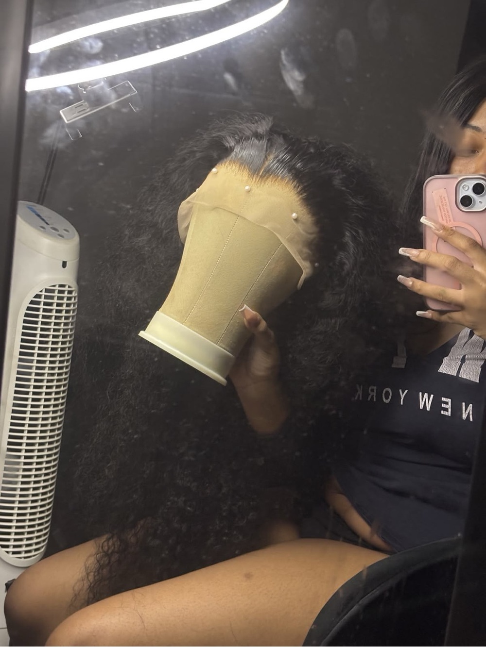 Black Curly Lace Front Wig 40inchs 13x6 lace front - Unbranded